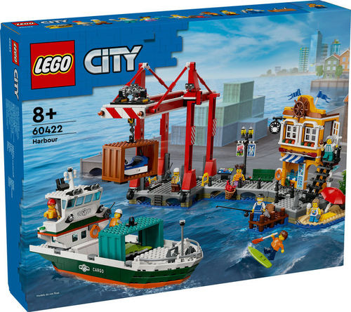 LEGO City 60422 Hafen mit Frachtschiff