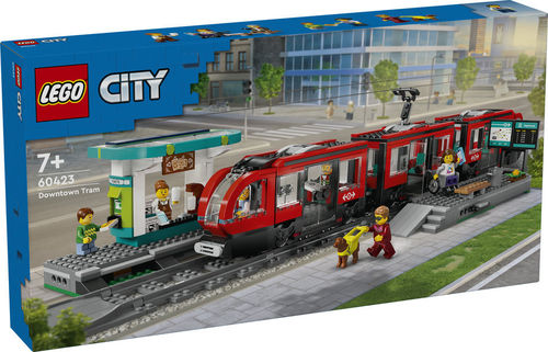 LEGO City 60423 Straßenbahn mit Haltestelle